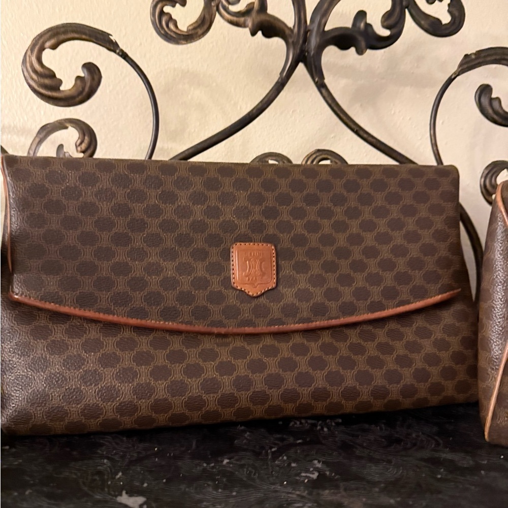 Elegant Celine Brown Clutch Bag